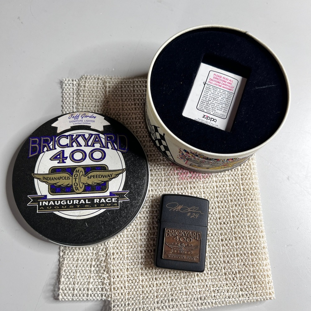 Zippo Jeff Gordon Brickyard 400 Inaugural Race 1994 Limited Edition Lighter Tin